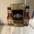 Milwaukee Brewers Metal Sign Lite Beer Enter Gate A 25x30 Vintage