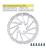 DISCO FRENO 160 mm 6 FORI MTB CITY BIKE FAT BIKE ANTERIORE E POSTERIORE + 6 VITI