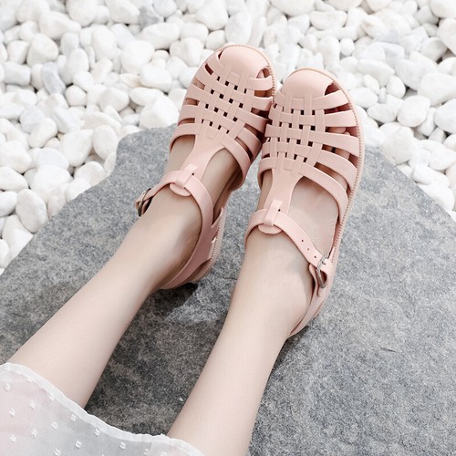 NEW GIRLS FLAT BEACH FLIP FLOPS SHOES LADIES SHOES RETRO JELLY SANDALS SUMMER - Picture 18 of 19