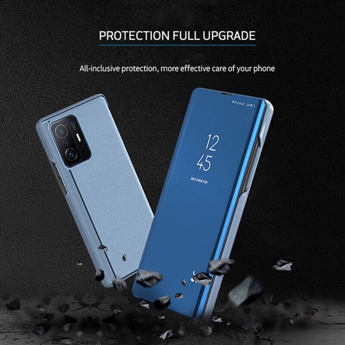 Luxury Mirror View Flip Stand Phone Case For Xiaomi Mi 11T 10T Pro 11 10 Lite 6X - Picture 8 of 24