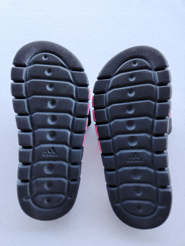 Adidas Niñas Supercloud Rosa Morado Negro Slides Sandalias Talla 4 - Imagen 7 de 9