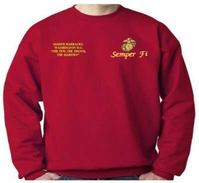 MARINE BARRACKS  WASHINGTON D.C.THE FEW, THE PROUD EMBROIDERED MARINE SWEATSHIRT