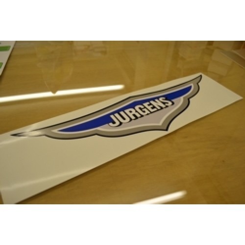 JURGENS Caravan Roof Name Plaque Sticker Decal Graphic SINGLE eBay