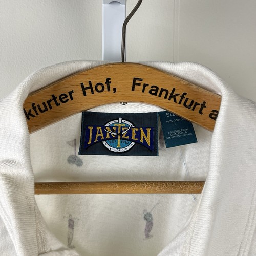 Vintage Jantzen Golf Polo Shirt Mens Large 100% Cotton Golfer Print - Picture 6 of 6