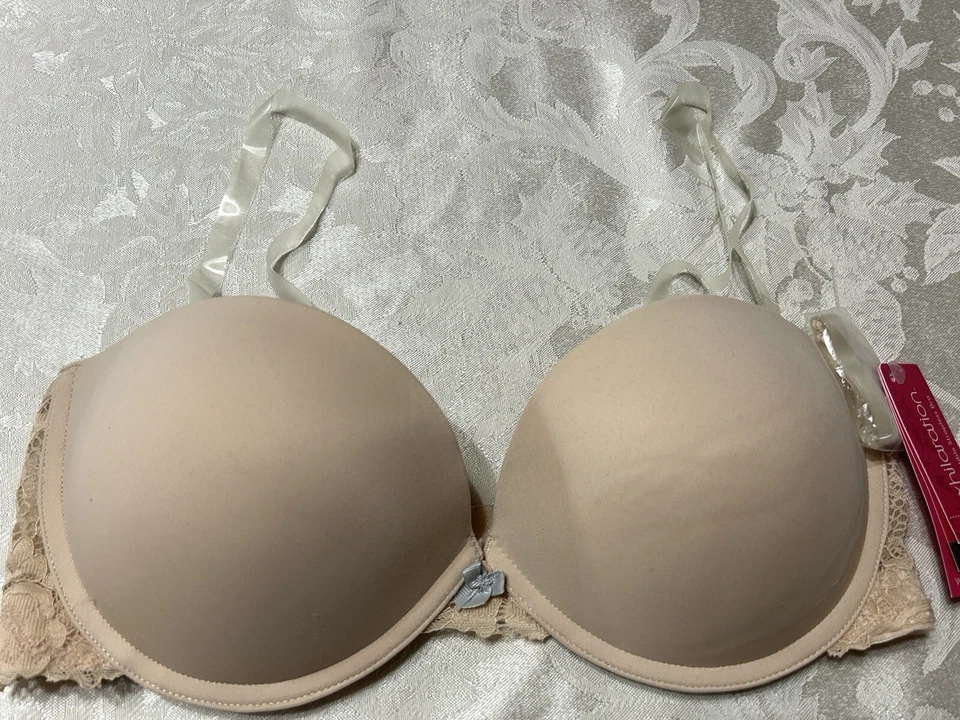 Nuevo con etiquetas Sujetador XHILARATION Ligeramente Forrado Convertible Sin Tirantes 36C Beige Foto 2 de 4
