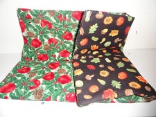 HOME MADE REVERSIBLE FALL/WINTER TABLE RUNNER-MEASURES 25" X 15"