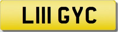 LILY LUCY LILL LUIGY GYC LIL 1 Private CHERISHED Registration Number Plate