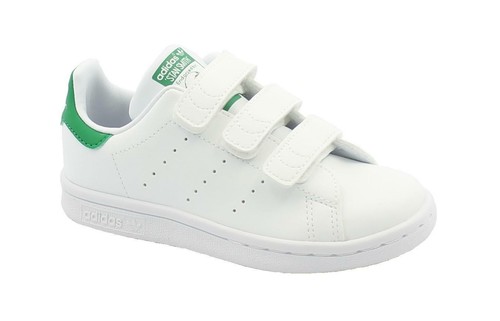 ADIDAS ORIGINALS STAN SMITH FX7534 bianco verde scarpe bambino strappi |  eBay