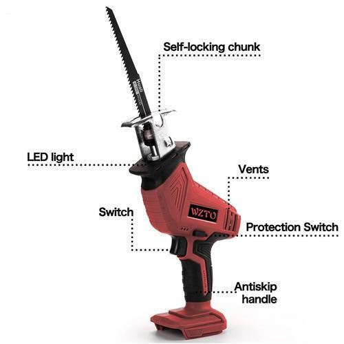 2 Batteries 21V Reciprocating Saw Cordless Hand Saw Electric Wood Metal Cutter - Picture 4 of 12