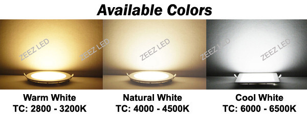 4X 6W 4-Inch Square Warm White Recessed Lighting Dimmable LED Ceiling Down Light