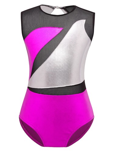 Kids Girl's Leotard Dance Bodysuit Competition Rompers Lyrical Jumpsuit Shiny - Picture 87 of 92