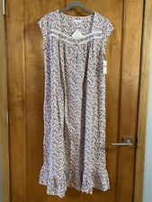 Eileen West Cap Sleeve Night Gown Cotton Size S Small