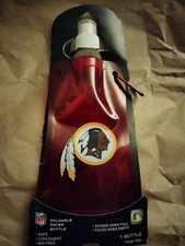 Boelter Brands NFL 16 oz. Foldable Water Bottle w/ Carabiner Clip for on the go