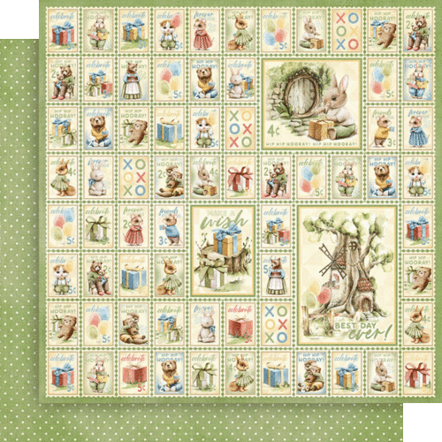 GRAPHIC 45 "HIP HIP HOORAY" 8X8 PAPER PACK 24 SHEETS BABY, BIRTHDAY SCRAPJACK'S - Picture 8 of 9