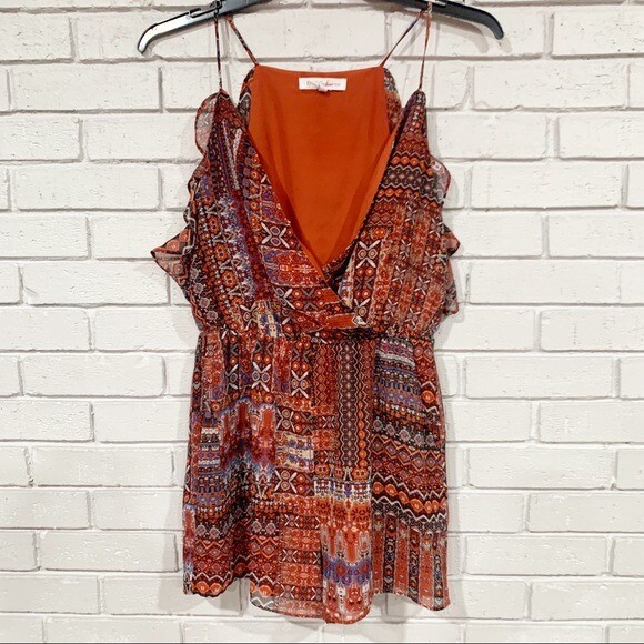 BCBGeneration Printed Patchwork Boho Romper - Siz… - image 2