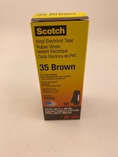 3m 35 1/2" x 20 Ft Vinyl Electical Tape, Color Brown,Sold/box of 10 Rolls