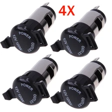 4PCS 12V 120W Cigarette Lighter Power Socket Plug Outlet for Car Motorcycle New