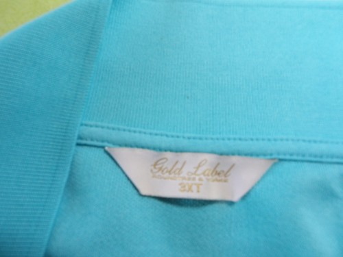 Roundtree & Yorke Mens GOLD LABEL S/S Polo Shirt 3XT Cotton Turquoise NICE L@@K - Picture 8 of 8
