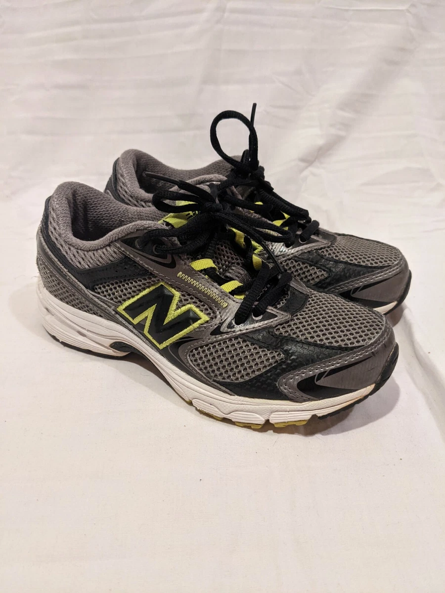 New Balance 553 Silver Black Neon Kids Athletic Running Shoes Size