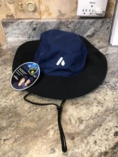 New Atomi Activcool Cooling Aussie Hat UPF30 Sun Protection Blue Black One Size