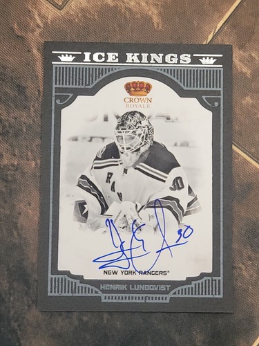 2011-12 Panini Crown Royale Hockey Henrik Lundqvist Auto 63/99
