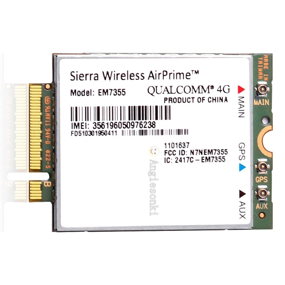Sierra Wireless AirPrime EM7355 4G LTE Module WWAN Wifi Card,Gobi 5000 NGFF AT&T - Image 4 of 4