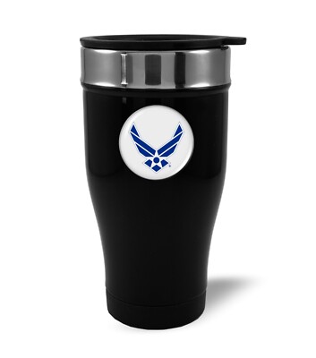 U.S. Air Force Stainless Steel BLACK Coffee Travel Mug Thermos 12oz | eBay