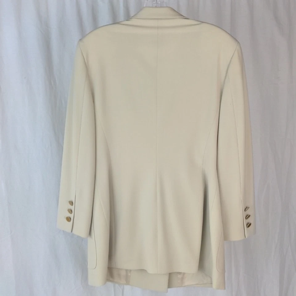 Blazer Escada Margaretha Ley Crema Vintage. Foto 2 de 4