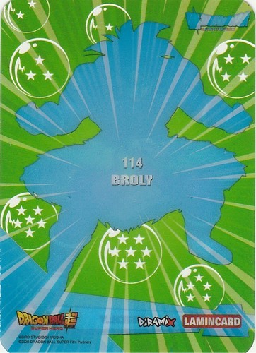 Lamincards Dragon Ball S Super Hero BROLY N 114 - Picture 2 of 2