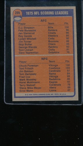 1976 Topps #204 OJ Simpson Well Centered Beauty - Picture 2 of 2