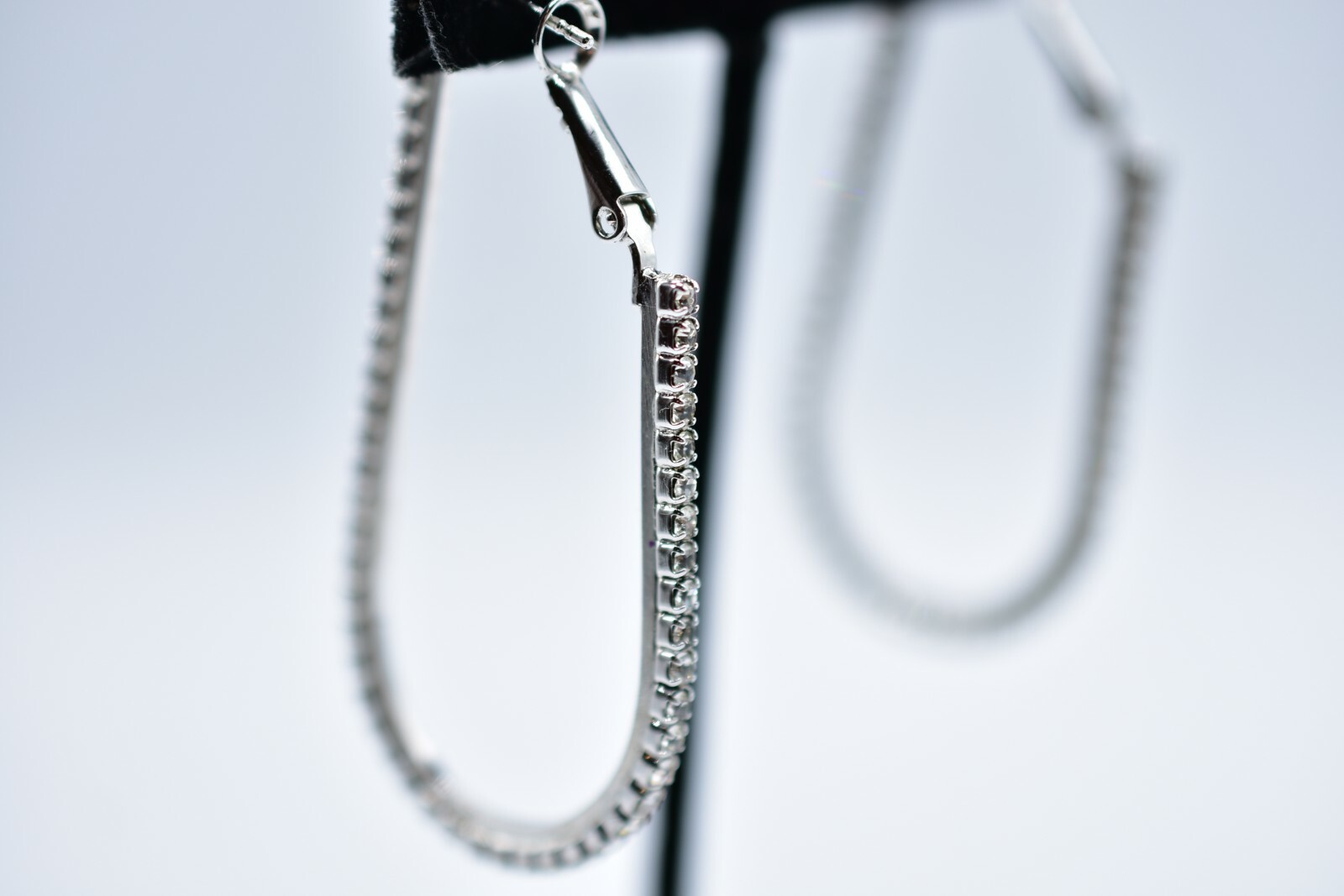 Statement Dangle Earrings Sparkling Rhinestone Cr… - image 6