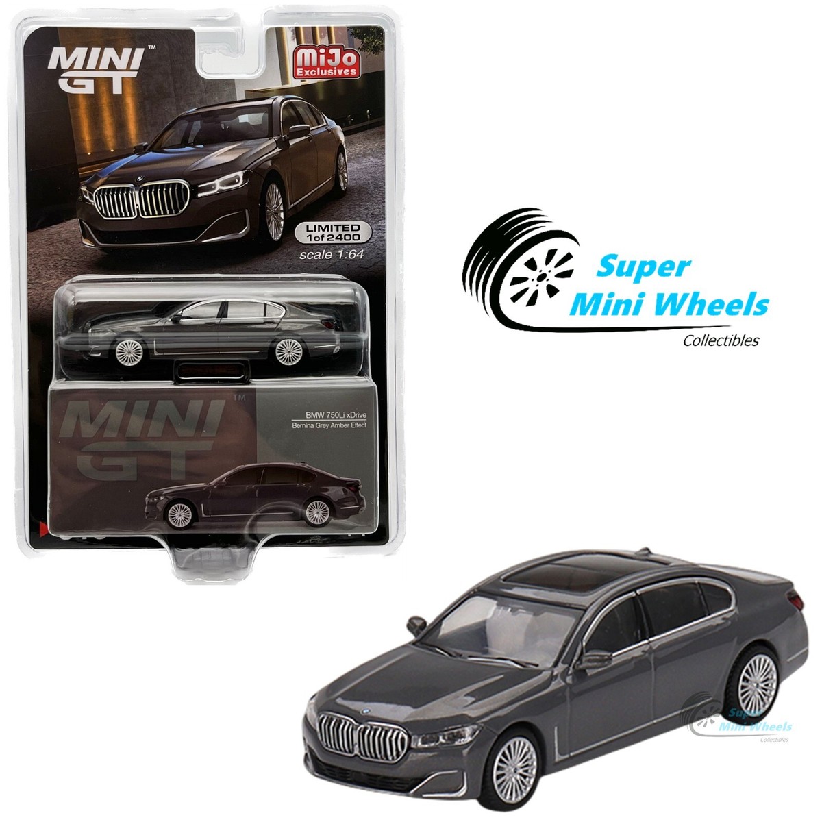 MINI GT 1/64 BMW 750Li xDrive ブラック 1/64 Mini GT BMW 750Li xDrive (Black Sapphire) Diecast Car