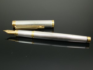 waterman silver fountain pen