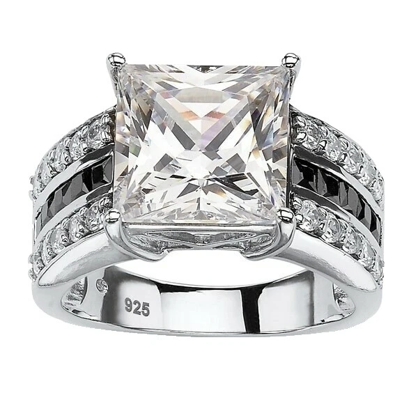 Silver Plated Sapphire 6 Ring Fashion Rings