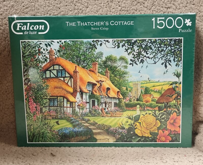 Falcon 1500 Piece Jigsaw Puzzle The Thatcher's Cottage Rare Hard to ...