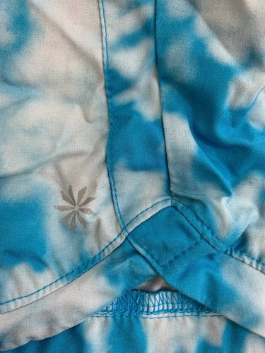 Athleta Shorts Girl Size XXL/16 Blue White Watercolor Print Athletic Drawstring - Picture 5 of 5