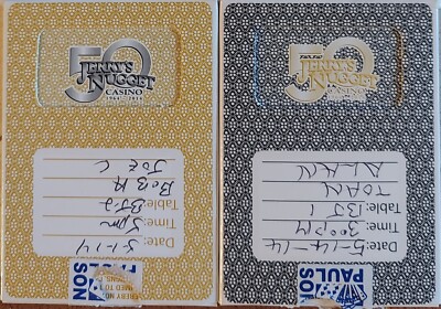 VTG 2 DECKS JERRY'S NUGGET CASINO LAS VEGAS 50TH ANNIVERSARY PLAYING CARDS