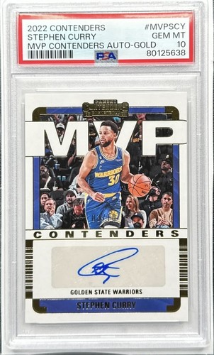 Stephen Curry [Gold] #MVP-SCY 2022 Panini Contenders MVP Autographs card