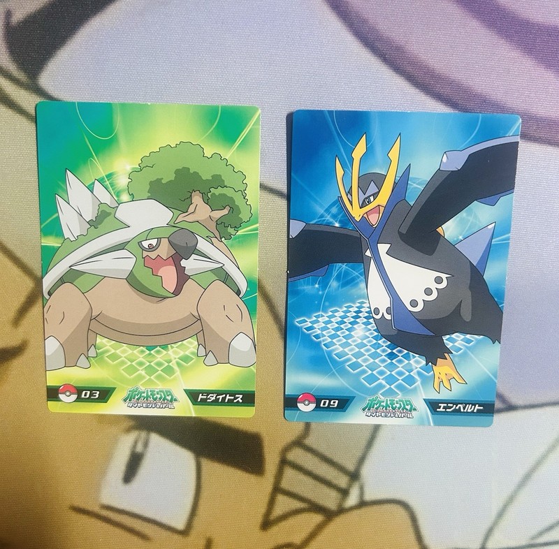 RARE Pokémon Topsun Gum Pack Diamond And Pearl Empoleon &Torterra Jumbo Cards NM