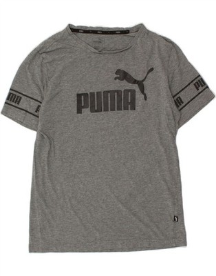Puma Herren Grafik T-Shirt Oberteil Medium Grau Baumwolle CI17