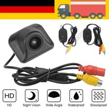 12V Funk Kabellos Auto HD Rückfahrkamera Einparkkamera Nachtsicht Wasserdicht DE