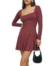NWT Reformation Mini Dress In Chianti Red, Small Medium