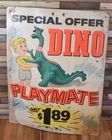 RARE Vintage Sinclair Motor Oil Gas Station Dino Playmate Advertising Sign