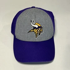 Minnesota Vikings Hat Cap NFL Team Apparel Purple Gray Embroider Adult Adjust OS