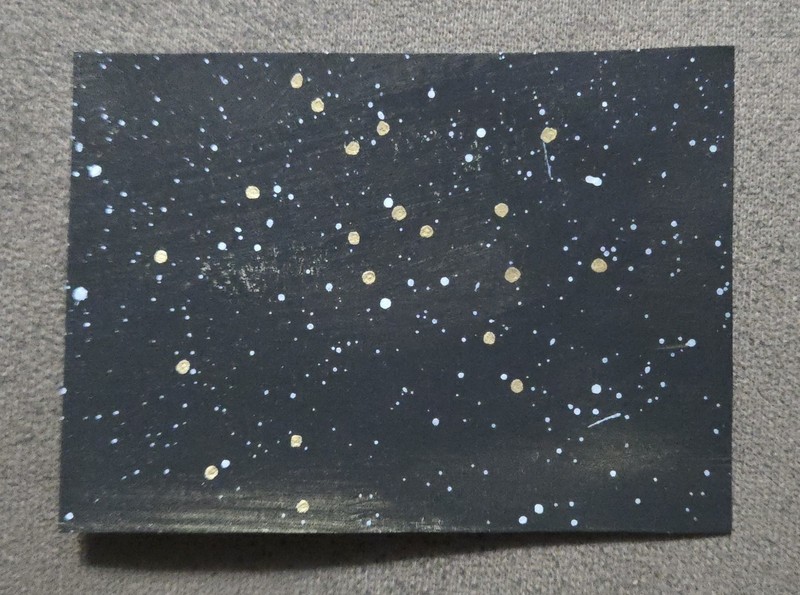 ACEO Original, Sagittarius, Astronomy, Zodiac, 2.5 x 3.5 inches, Unframed