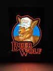 VTG 1980s Coors Light BEER WOLF Lighted Sign Bar Pub Man Cave