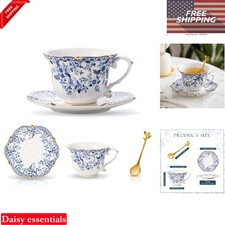 Country Roses Bone China Tea Cup and Saucer Set 8.5oz Floral For Tea Parties