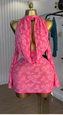 Women Floral Bodycon Midi Backless Mini Dress