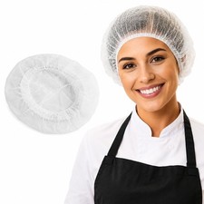 Disposable Bouffant Caps 100pcs,24inches Hair Net, Elastic Dust Cap for Food ...