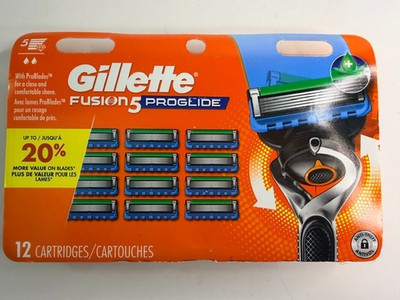 BRAND NEW GILLETTE FUSION 5 ProGlide REFILL RAZOR BLADES, 12 Cartridges #635